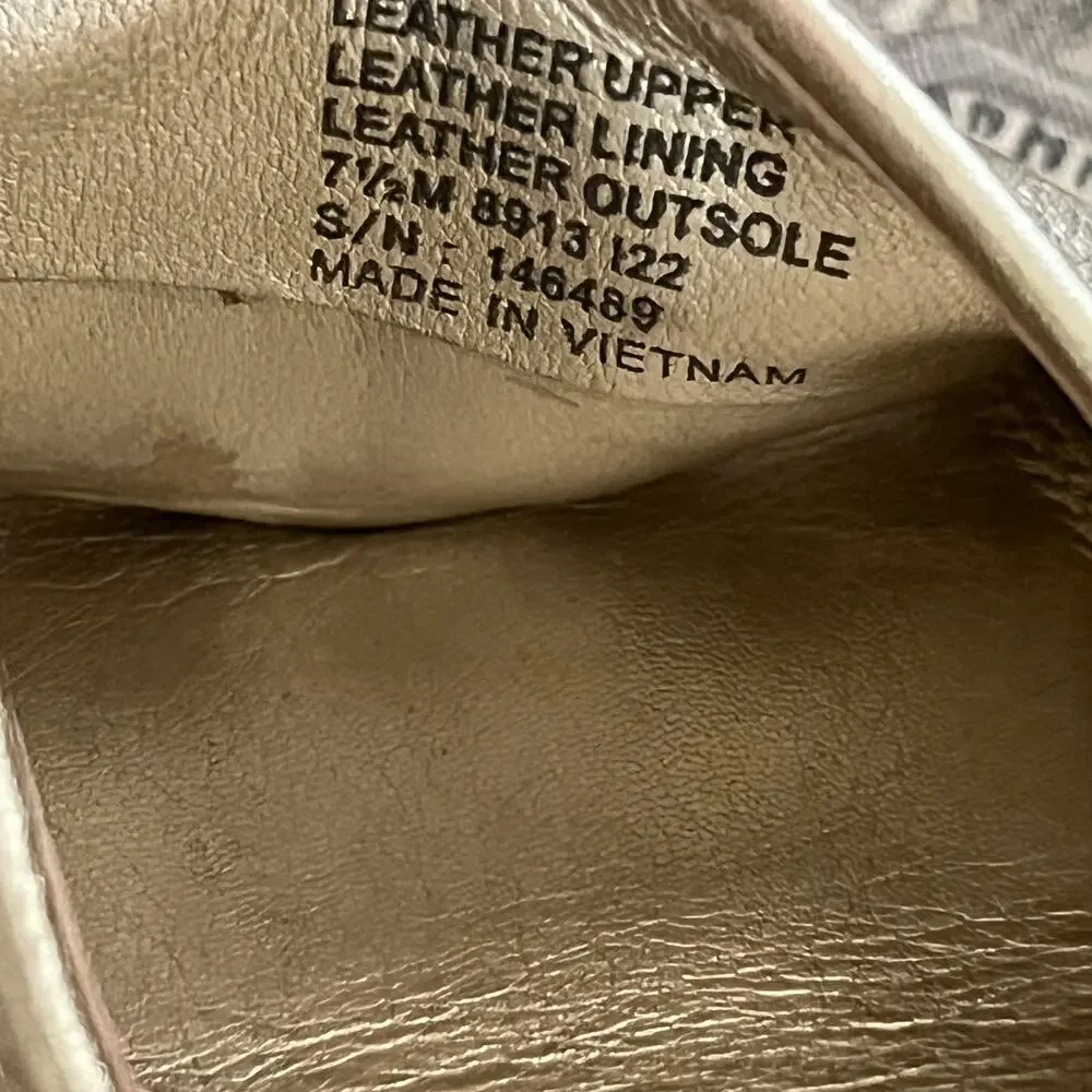 Tory Burch Eleanor Metallic Gold Medallion Mule Sandals